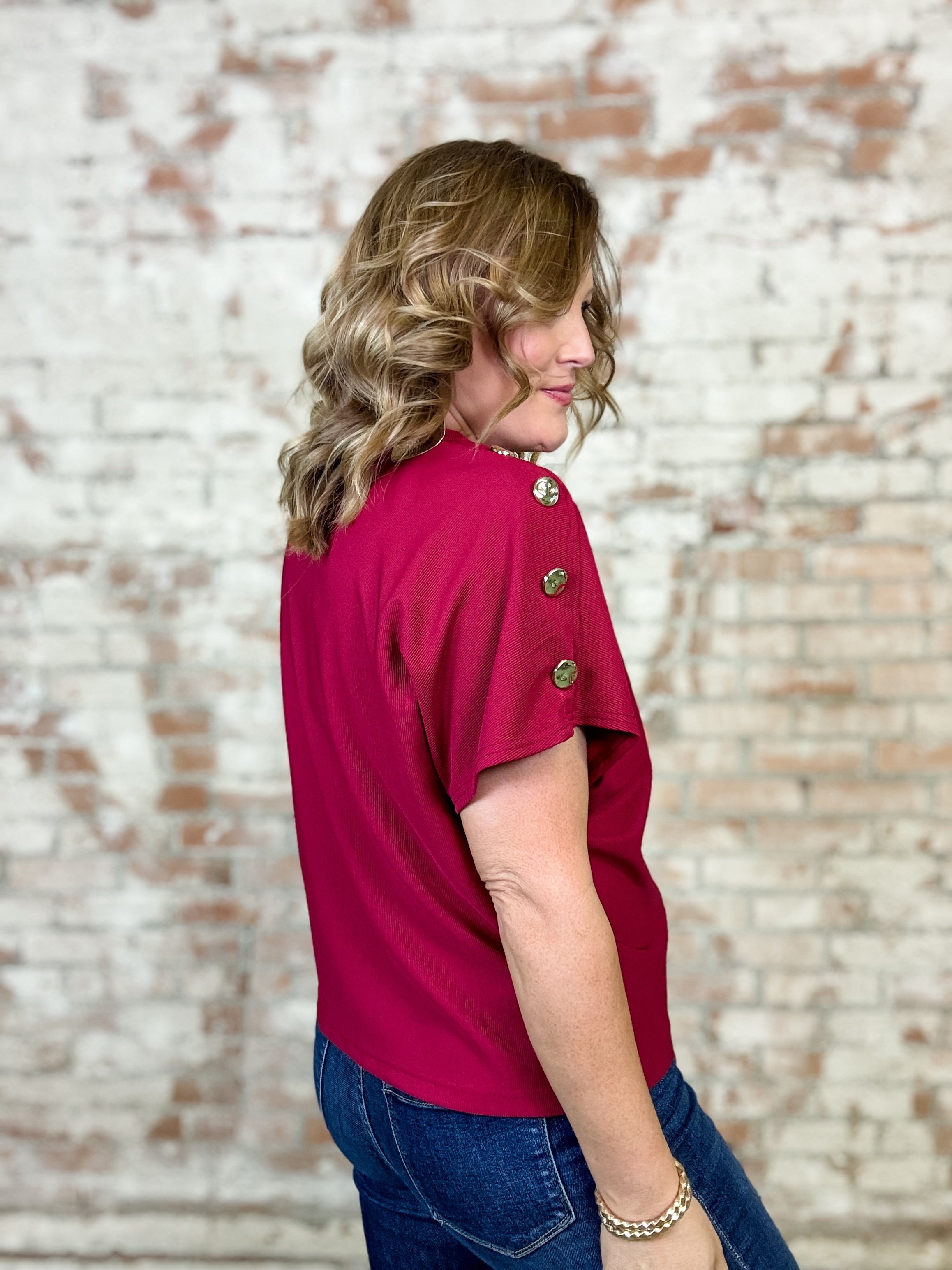 Roxa Gold Accent Top