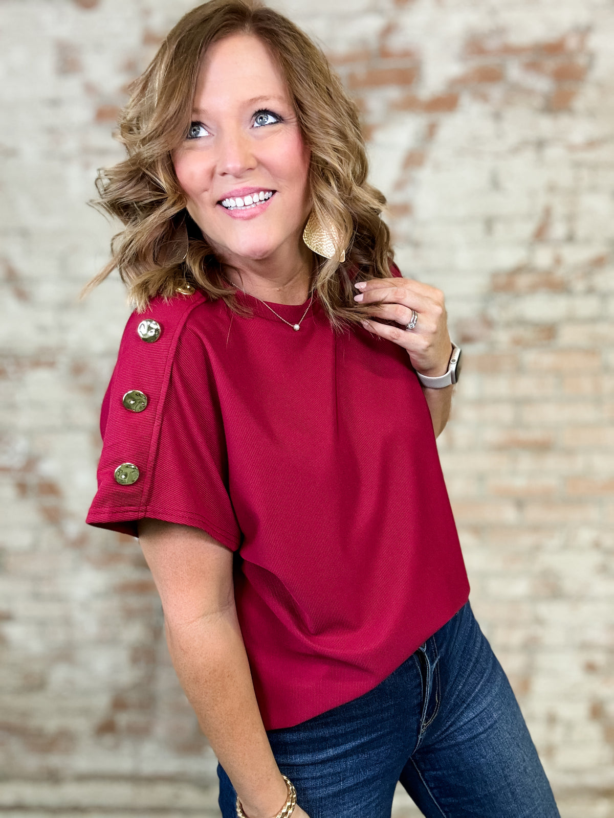 Roxa Gold Accent Top