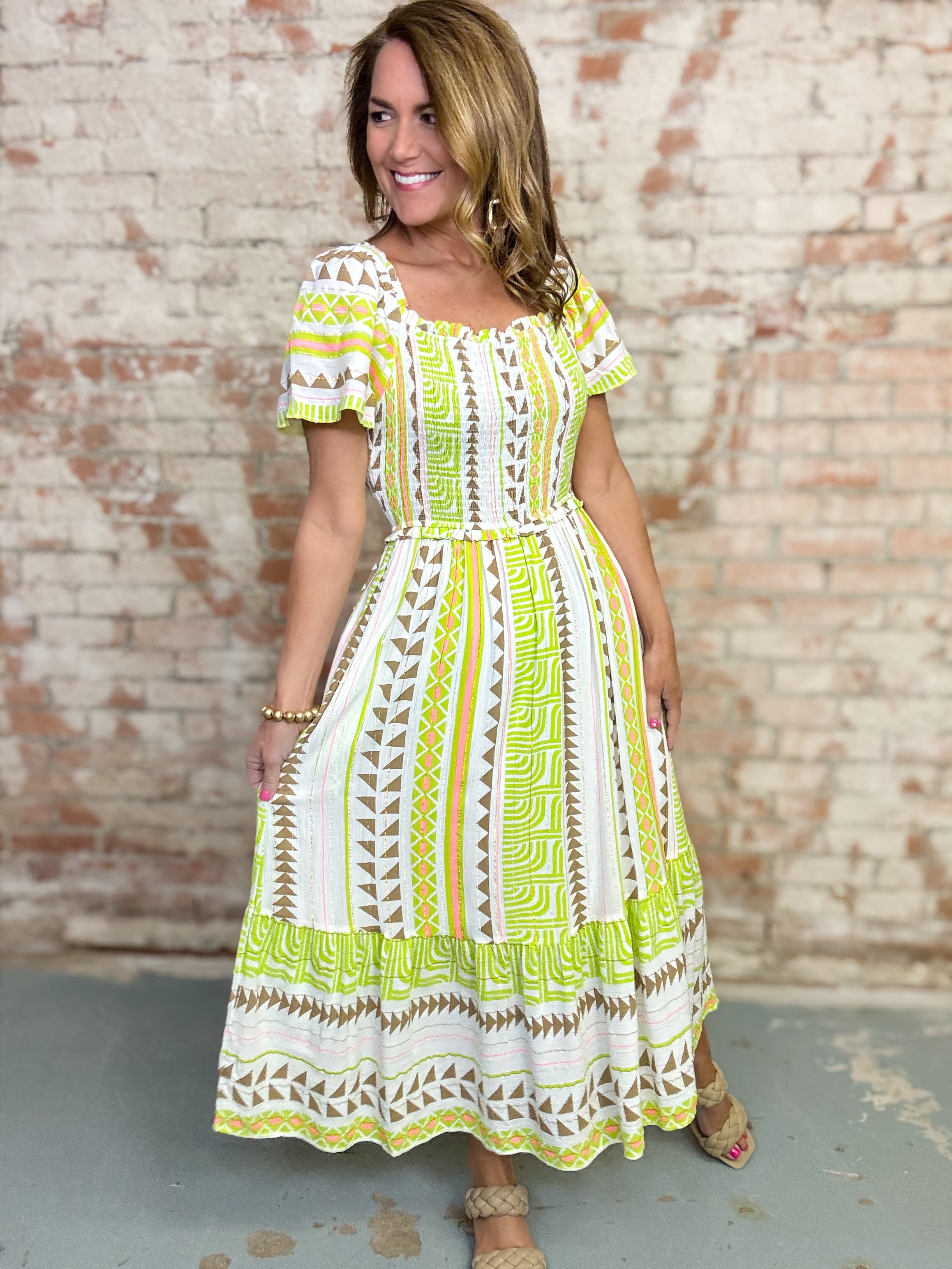 Lucille Striped Gauze Dress