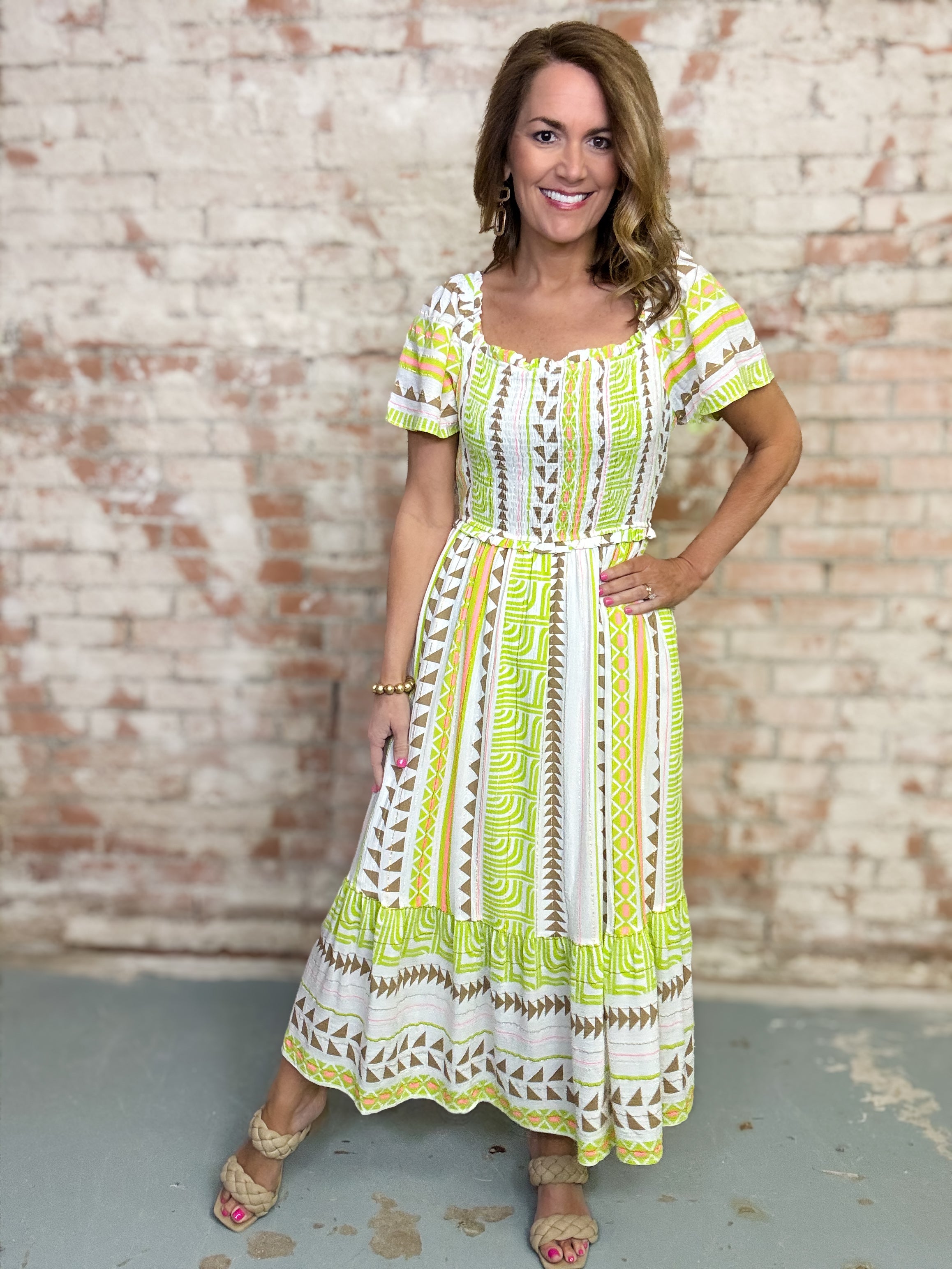 Lucille Striped Gauze Dress