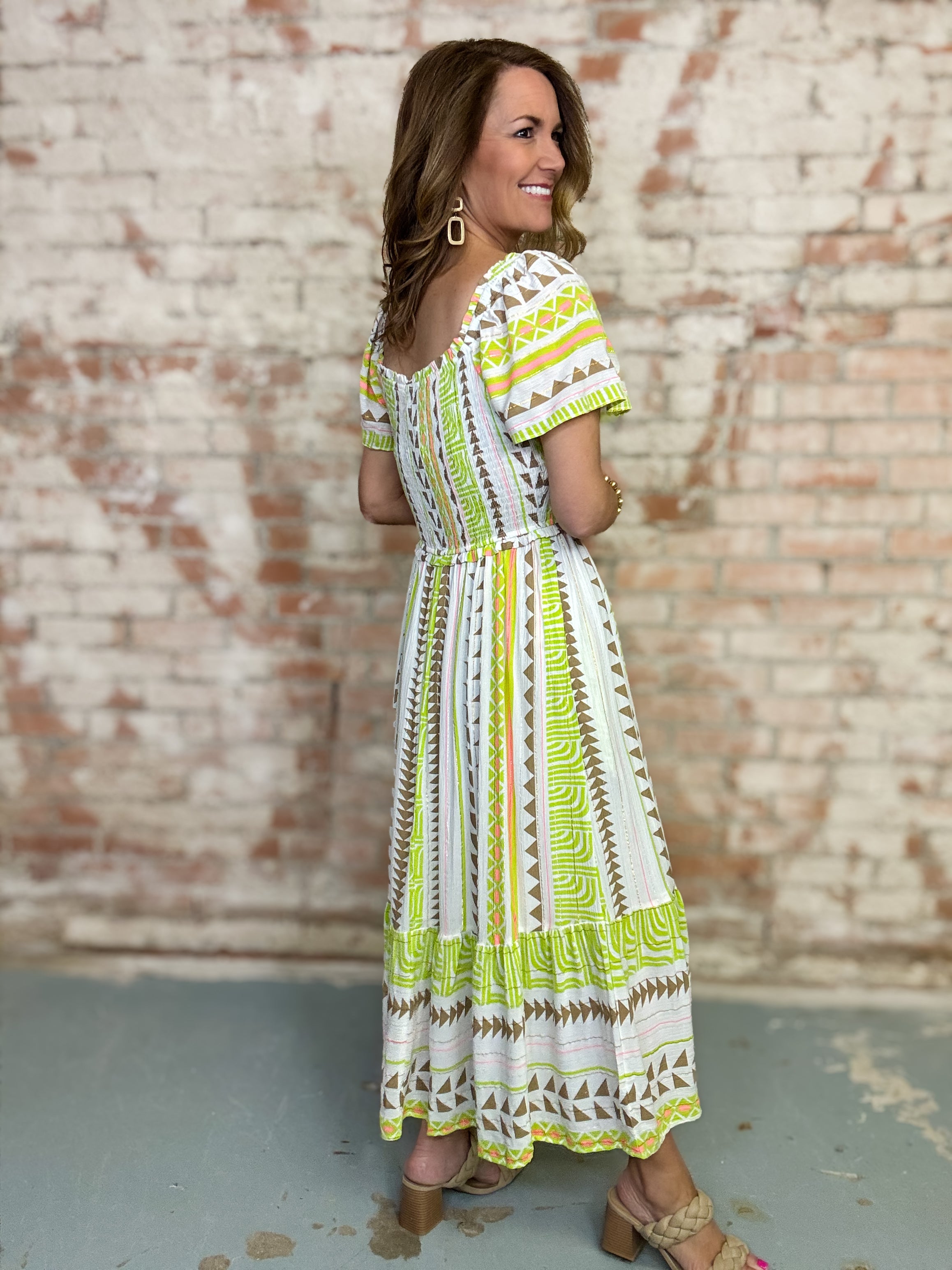 Lucille Striped Gauze Dress