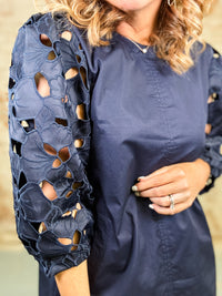 THML Kieran Eyelet Sleeve Dress