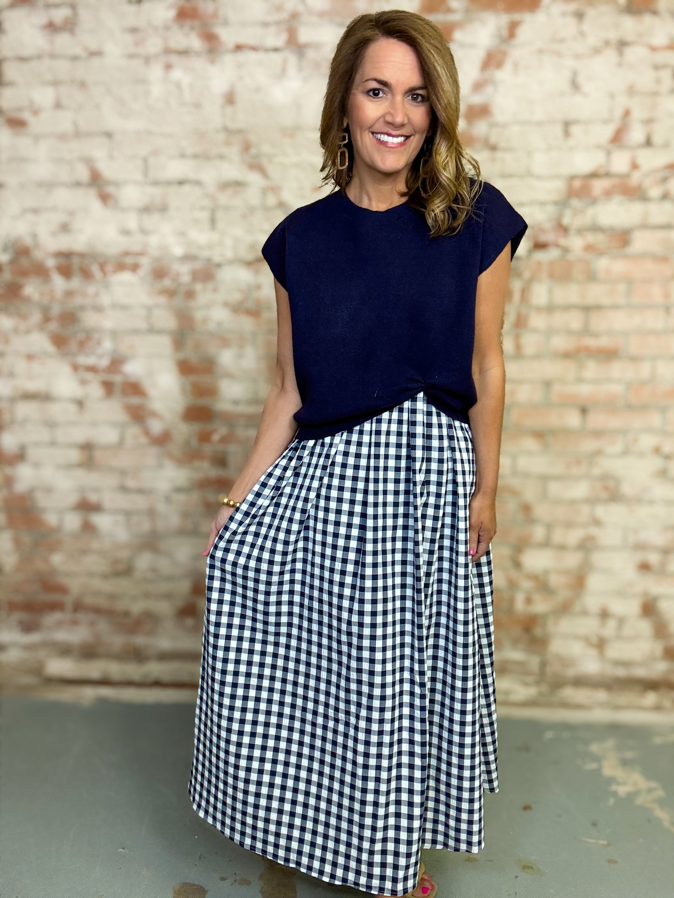 Brenna Gingham Dress Set