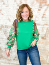 Austin Floral Patch Sleeve Top