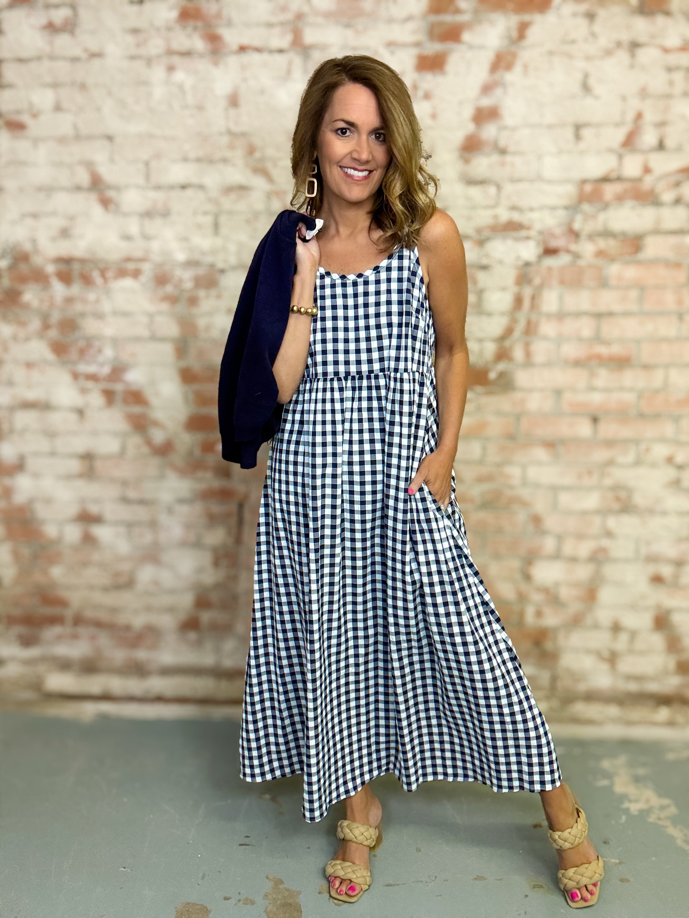 Brenna Gingham Dress Set