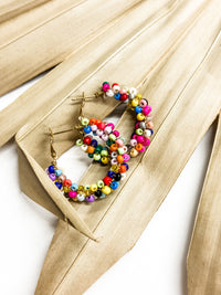 Raymie Beaded Hoop Earrings