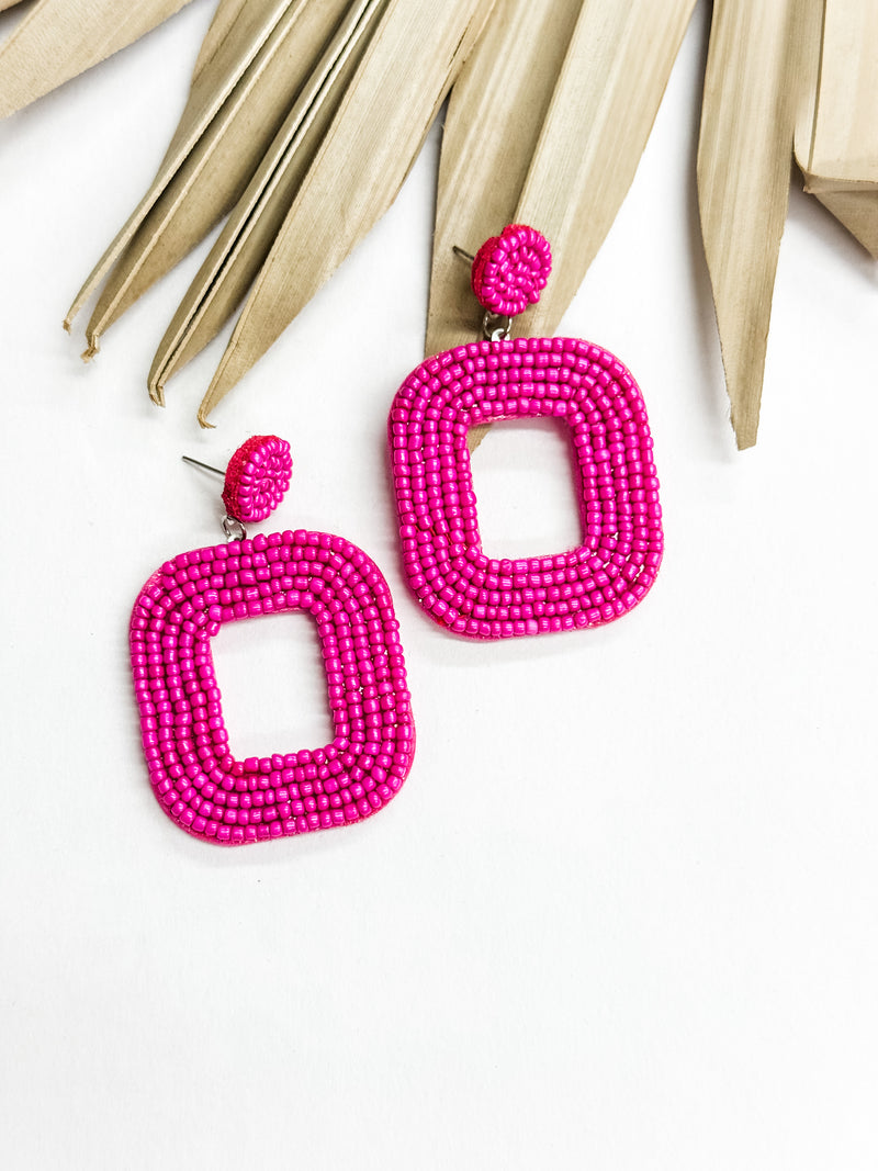 Calem Squared Beaded Earrings