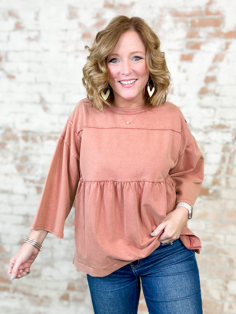 Audrey Raw Hem Top