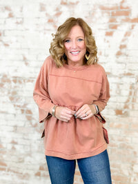 Audrey Raw Hem Top