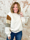 Landon Colorblock Washed Terry Pullover Top