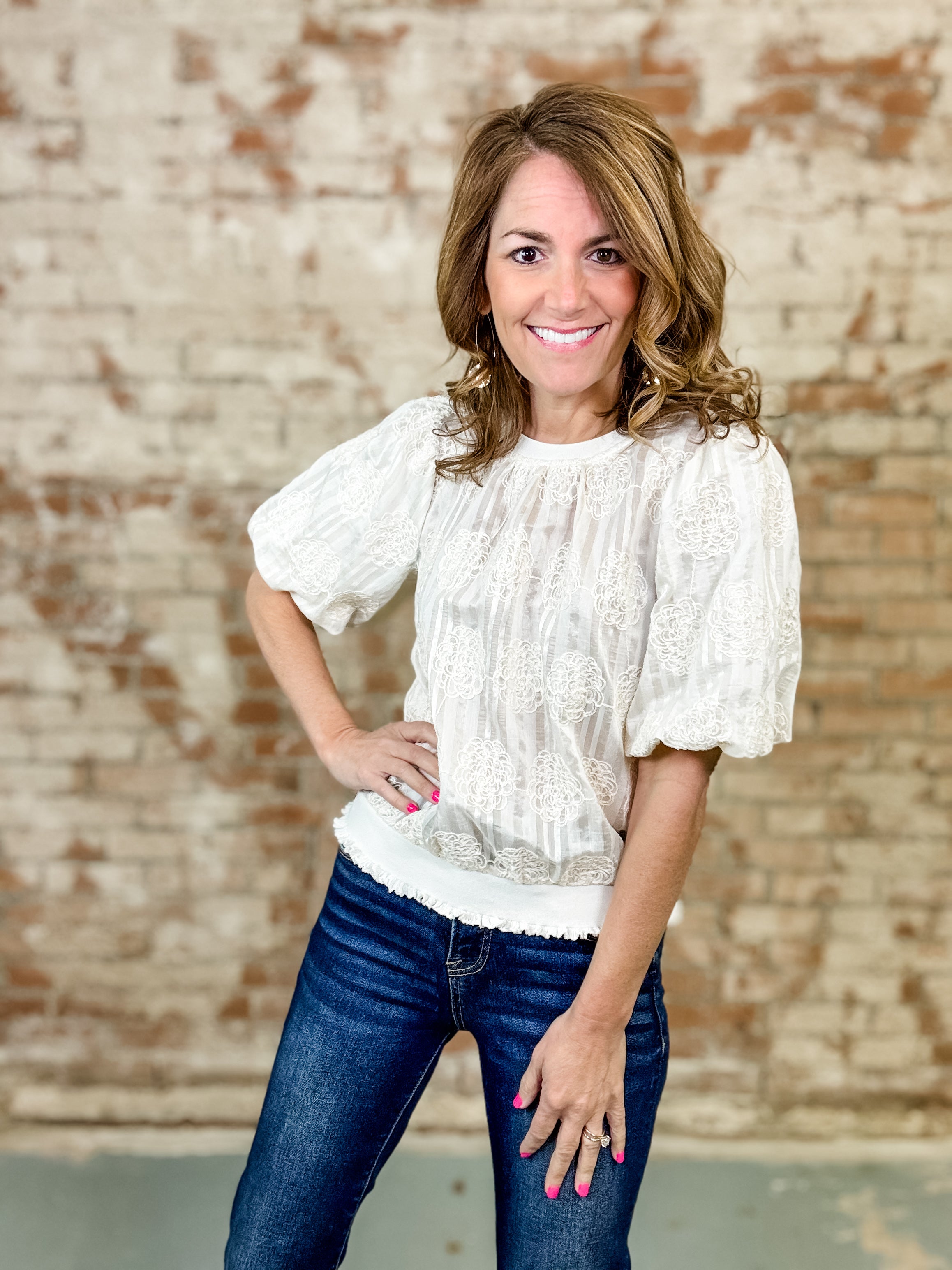 Rhys Floral Embroidered Top