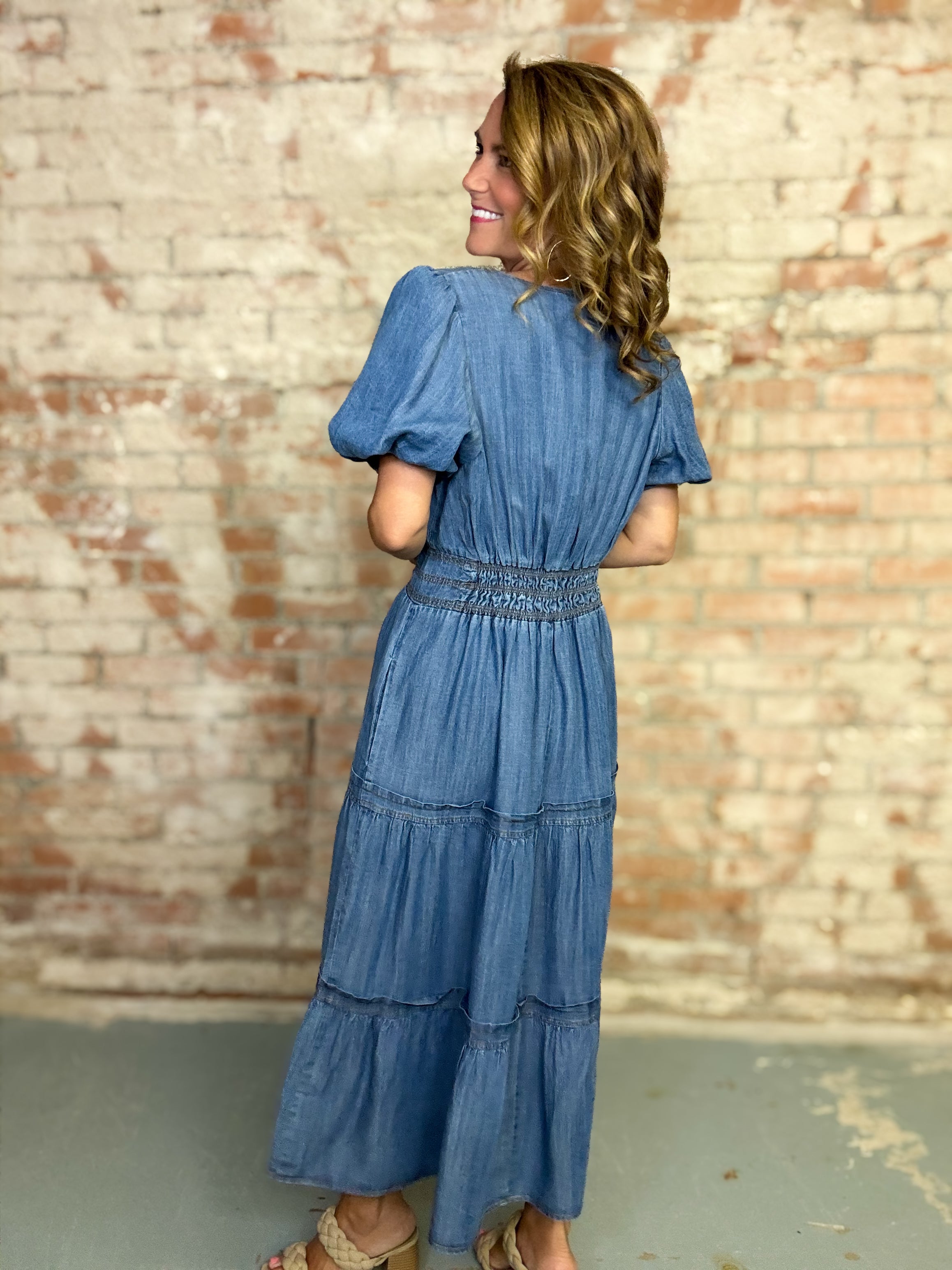 Kelly Denim Maxi Dress