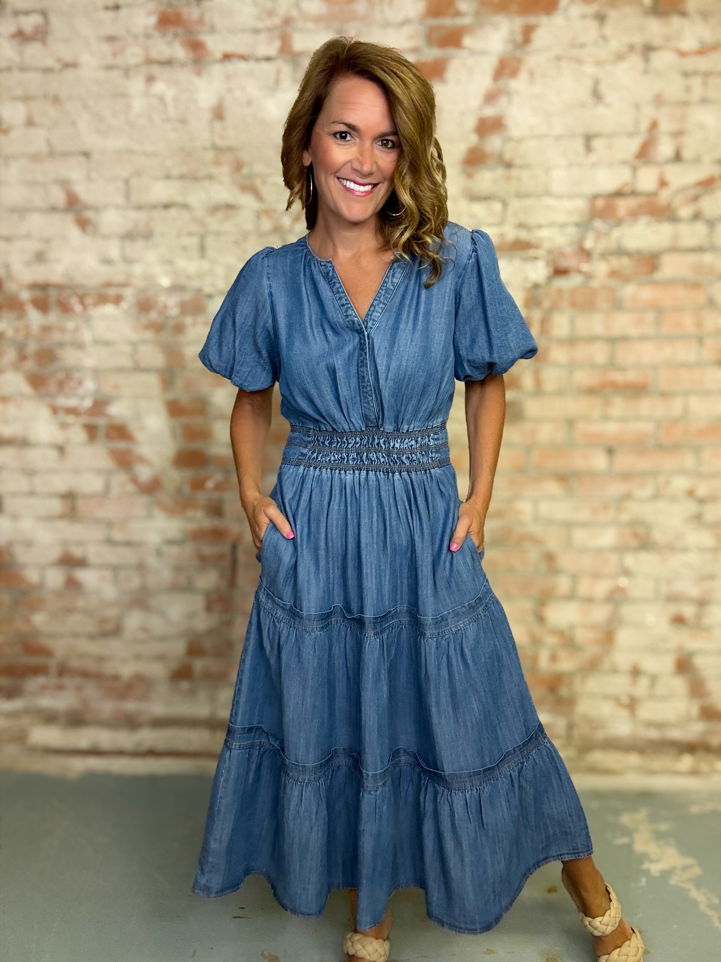 Kelly Denim Maxi Dress