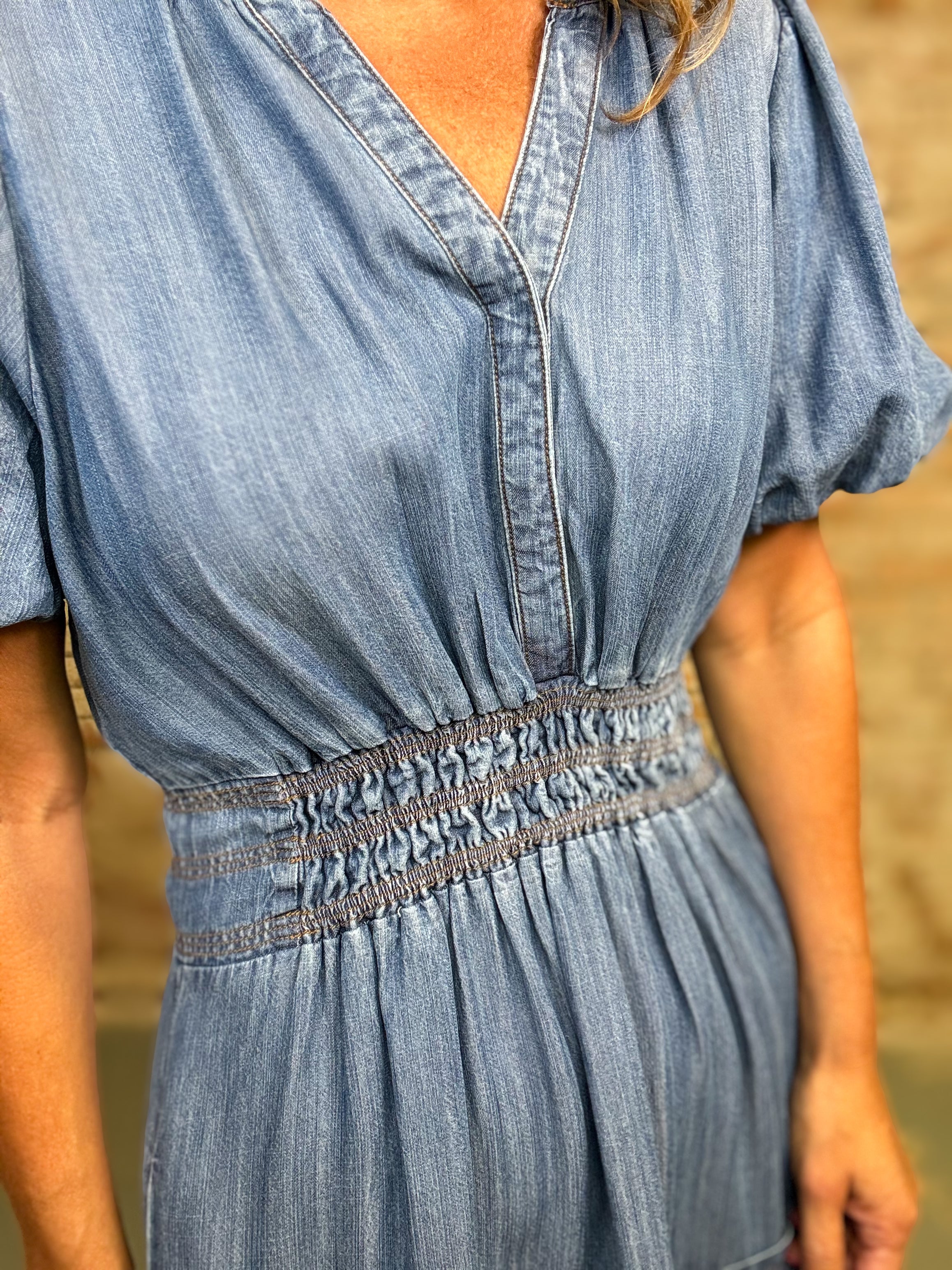 Kelly Denim Maxi Dress