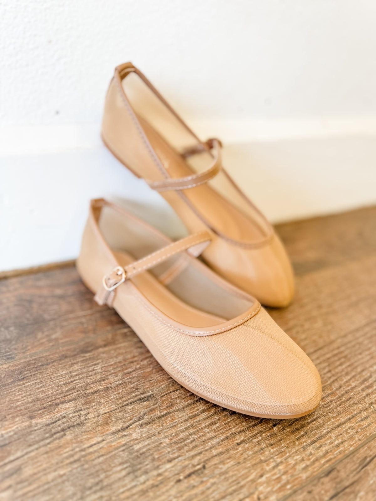 Rosario Camel Mesh Ballet Flats - FINAL SALE