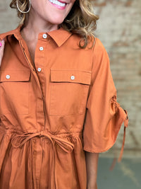 Ginnie Solid Shirt Dress
