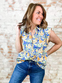 Skye Floral Button Up Top- FINAL SALE