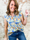 Skye Floral Button Up Top- FINAL SALE