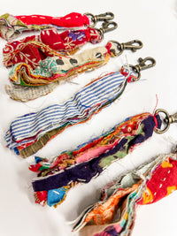 Kantha Strips Keychain