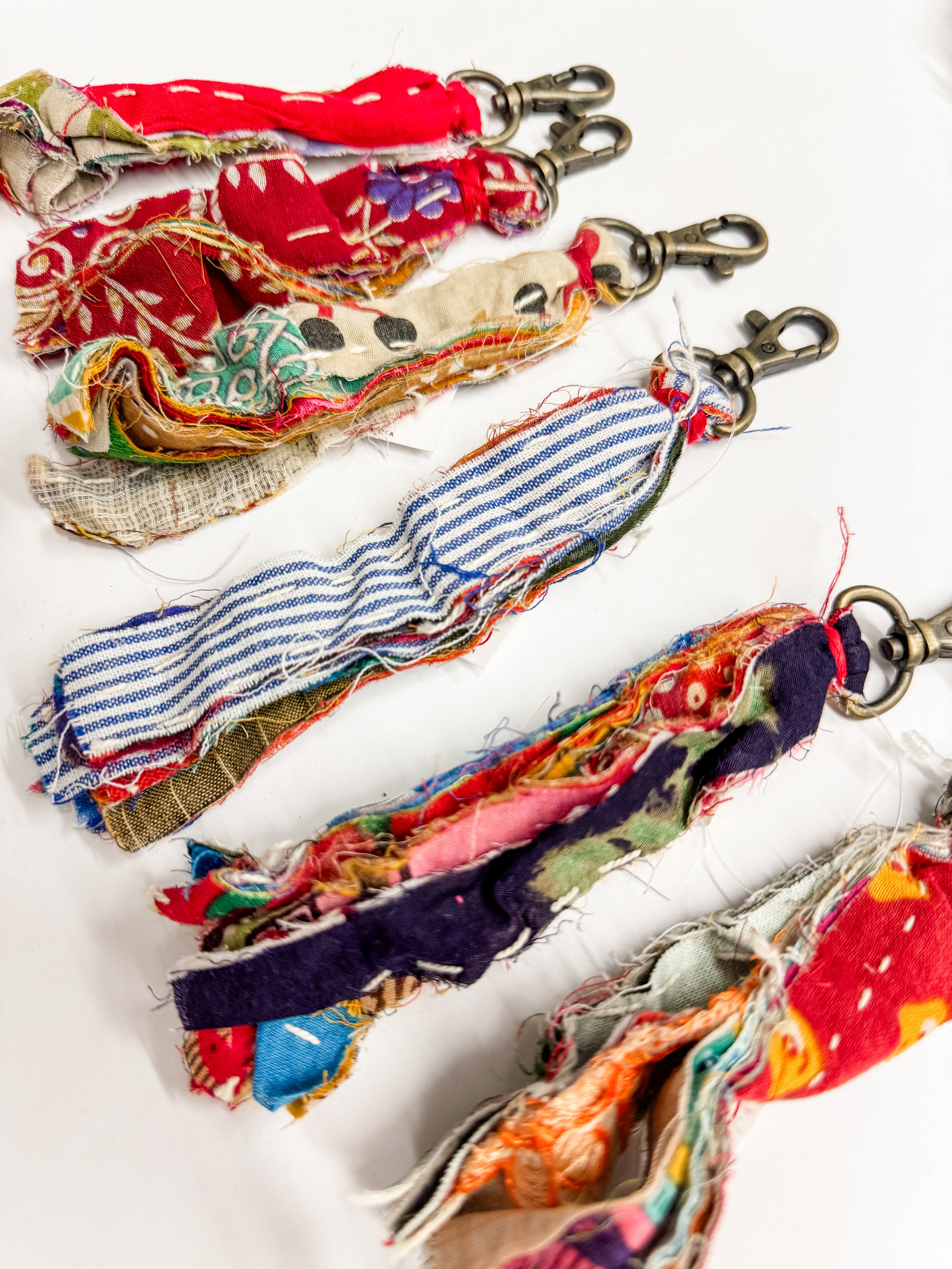 Kantha Strips Keychain