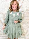 Mona Embroidered Tiered Dress - FINAL SALE