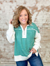 Sutton Half Zip Stripe Top