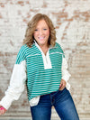 Sutton Half Zip Stripe Top