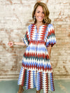 Vonda Diamond Print Dress