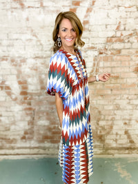 Vonda Diamond Print Dress