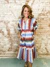 Vonda Diamond Print Dress