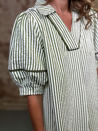 Veida Stripe Midi Dress