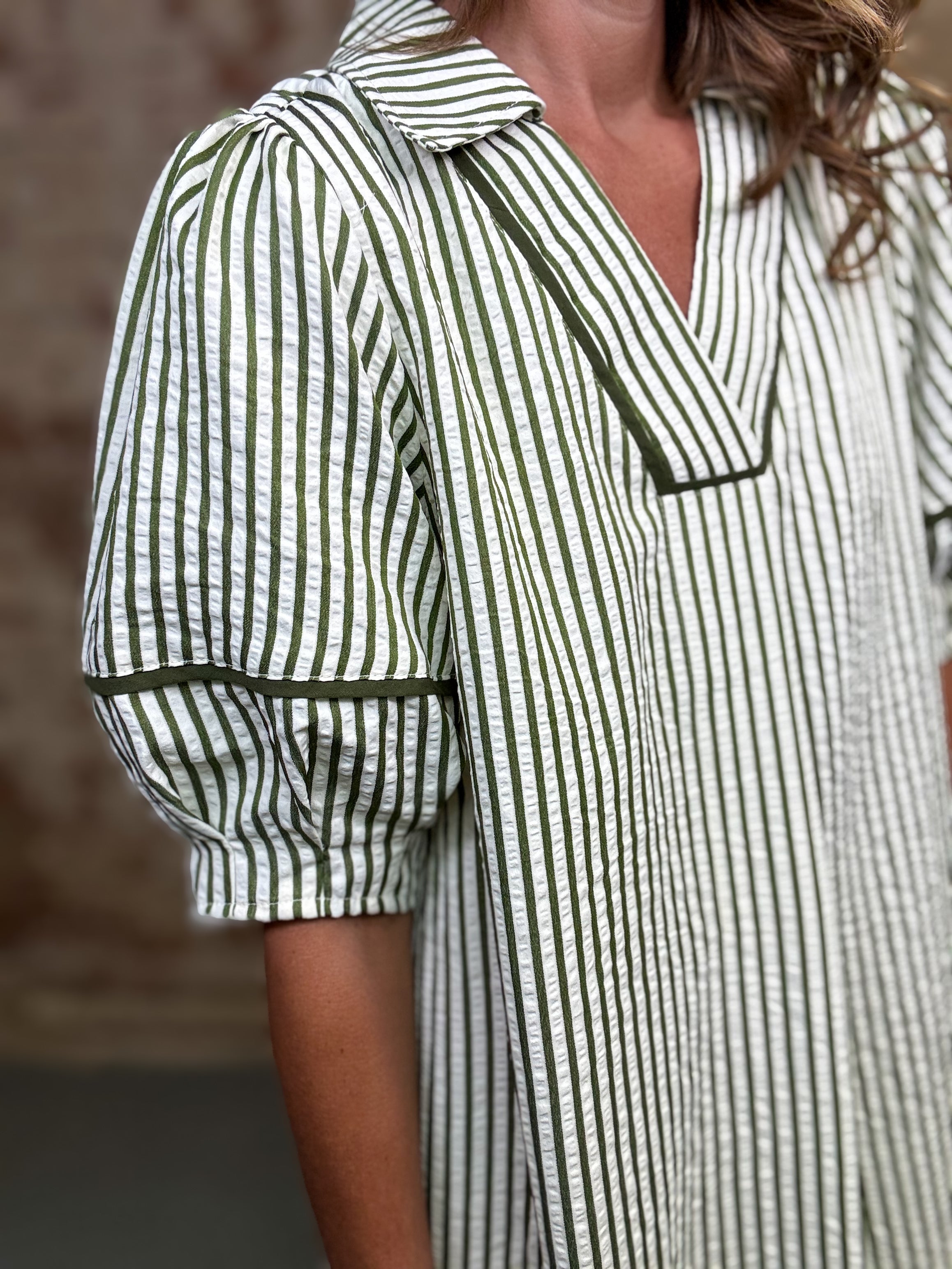 Veida Stripe Midi Dress