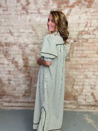 Veida Stripe Midi Dress