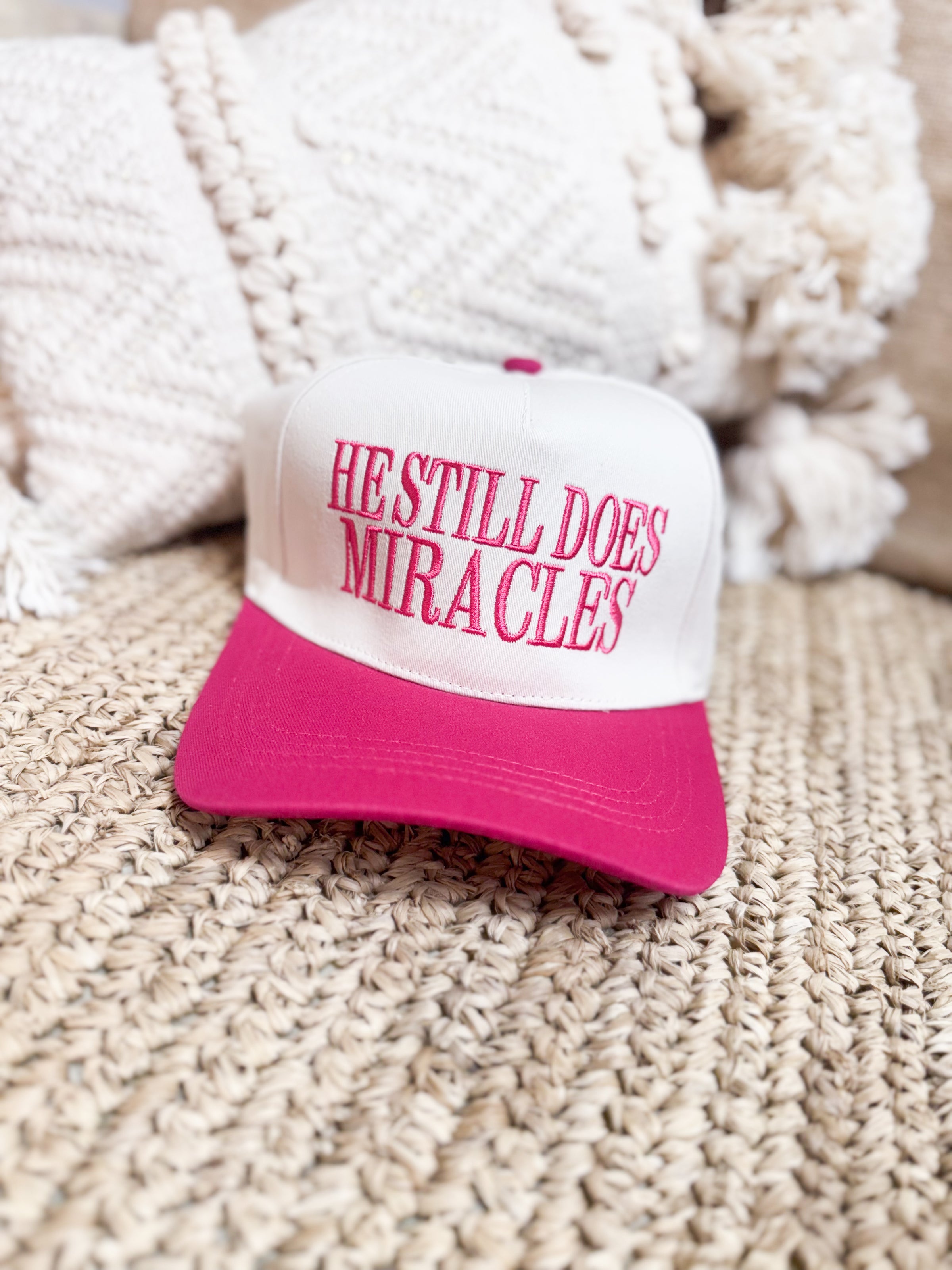 Fuchsia He Still Does Miracles Cap