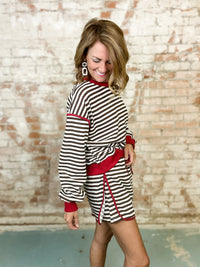 Dawnzee Stripe Skirt Set