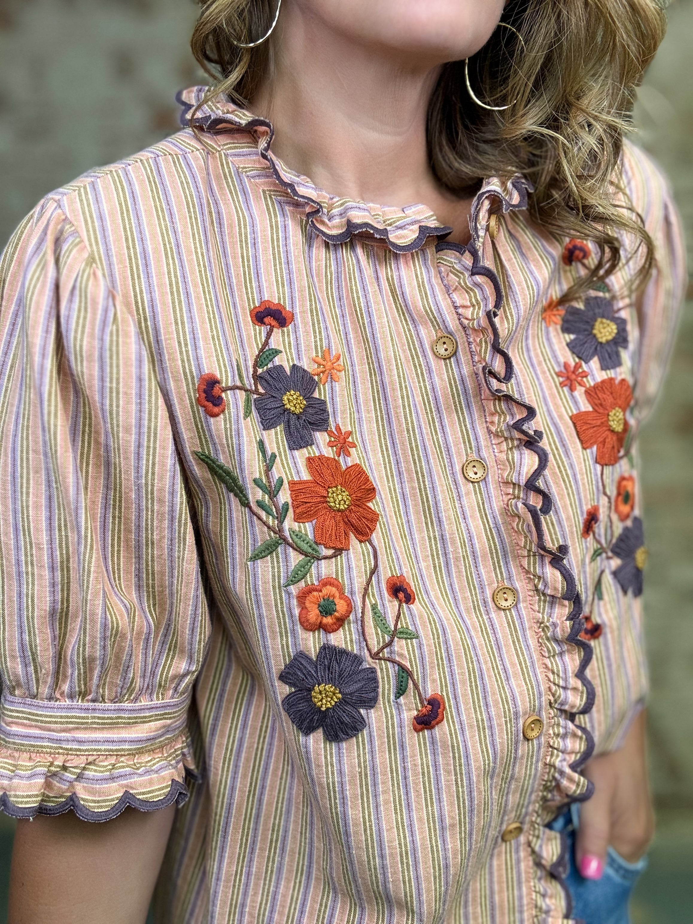 Ivy Jane Linnea Embroidered Top