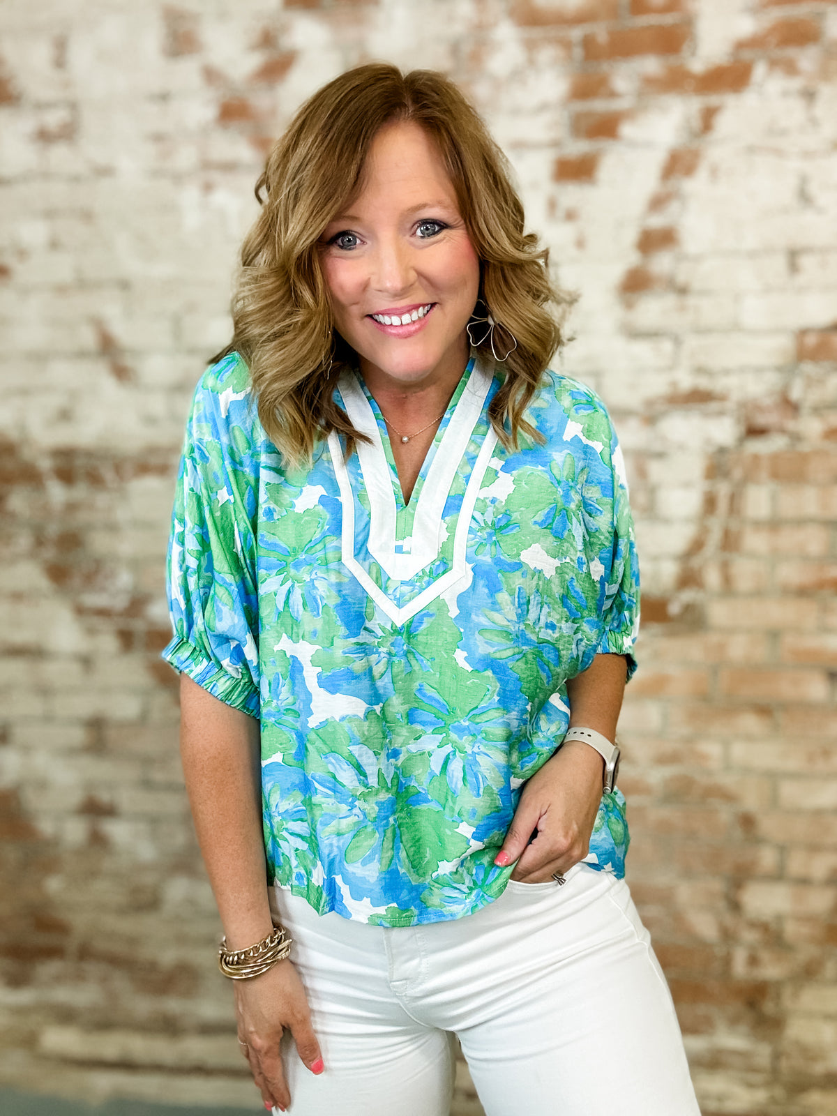 Mitzi Floral Print Top