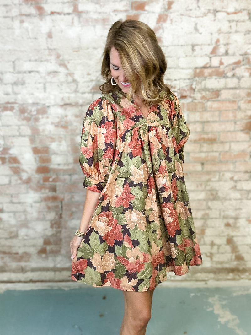 Mindy Floral Pleated Dress