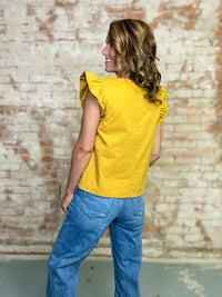 Cheyenna Ruffle Sleeve Top