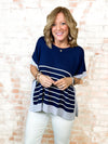 Cape Cod Stripe Poncho Top