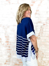 Cape Cod Stripe Poncho Top