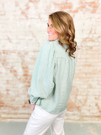 Tennison Stripe Seersucker Top