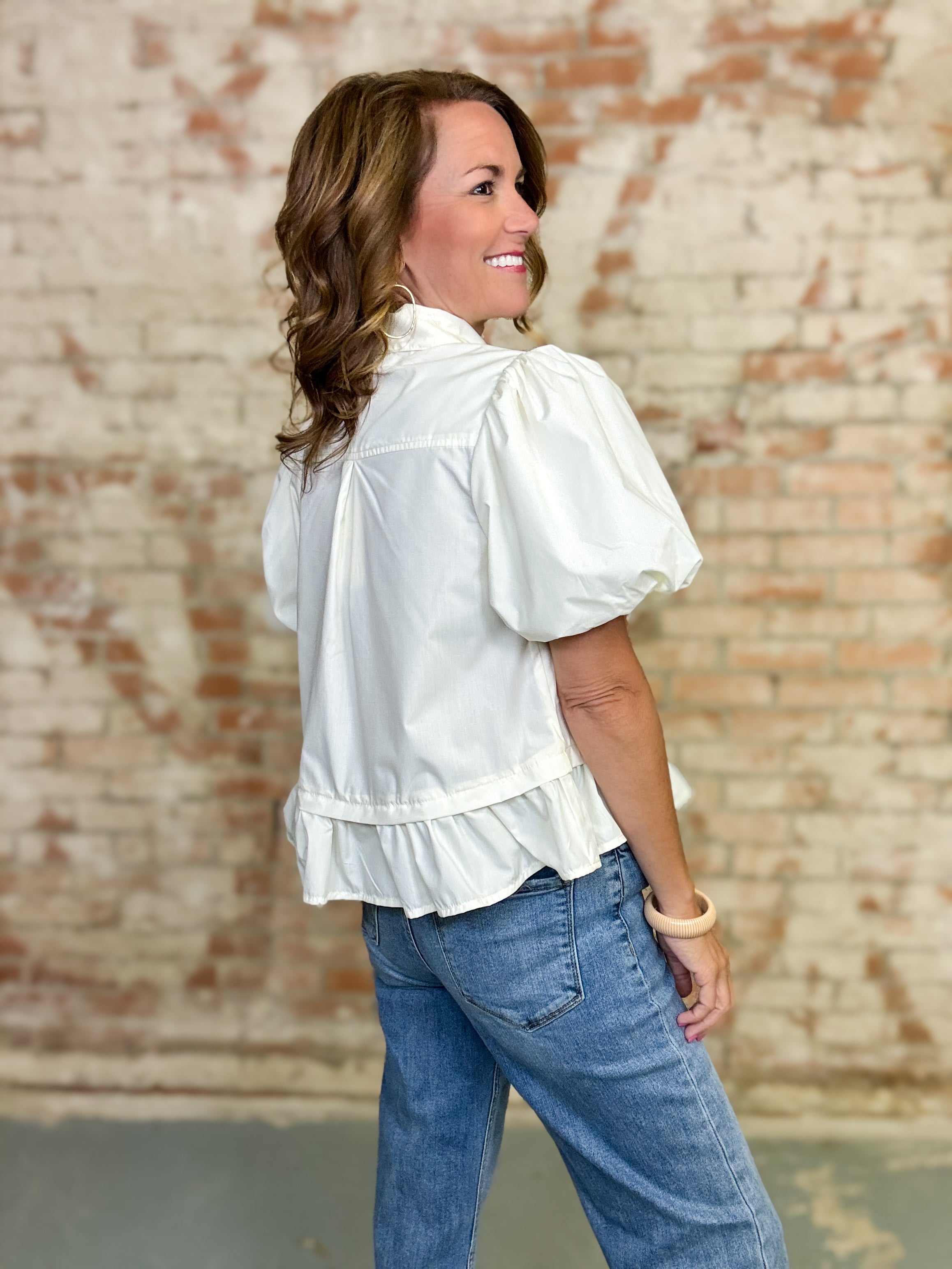 Layken Solid Ruffle Top