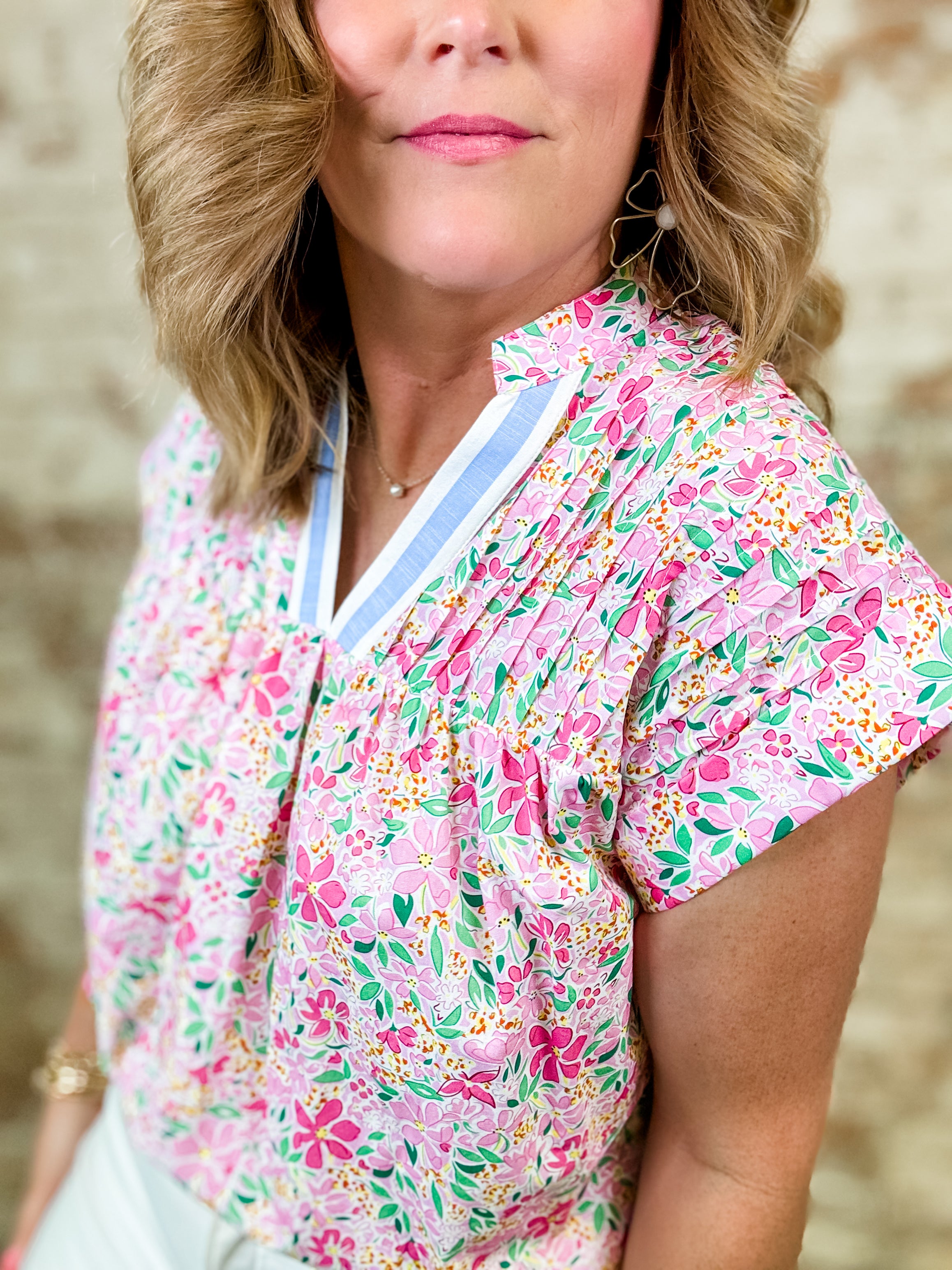 THML Kailyn Pintuck Detail Top