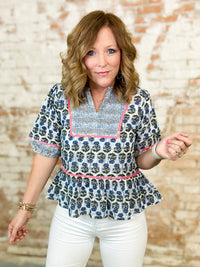 THML Valinda Mixed Print Top