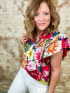 THML Bethany Flower Print Top