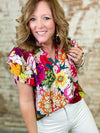 THML Bethany Flower Print Top