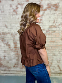 Patsy Solid Ruffle Top