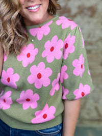 Yulisa Flower Sweater Top