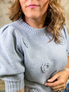 Icy Blue Flower Sweater